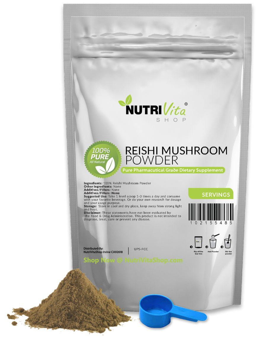 500g (1.1lb) NEW 100% PURE REISHI MUSHROOM POWDER DETOX ORGANIC GROWN