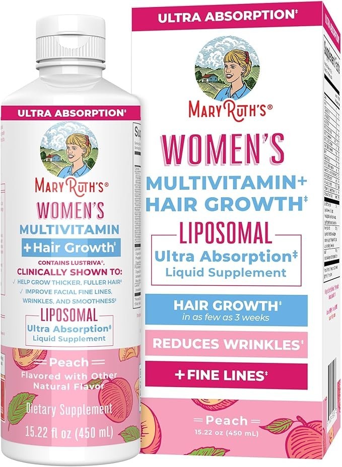MaryRuth Organics Women’s Multivitamin+Lustriva Hair Growth, 15.22 Fl Oz