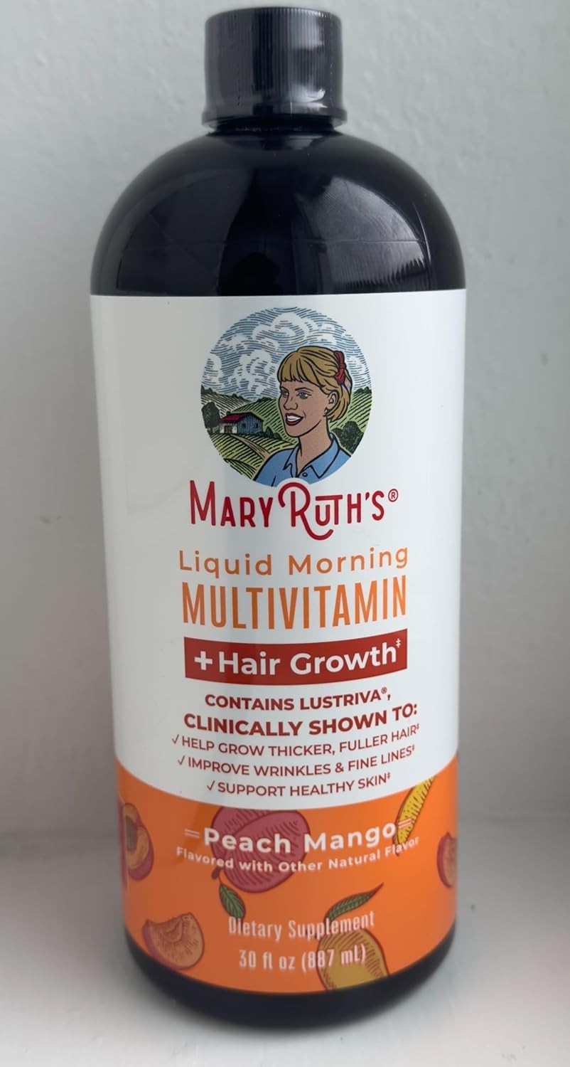 30 Fl Oz MaryRuth’s Multivitamin with Biotin for Fuller Hair & Skin Wellness