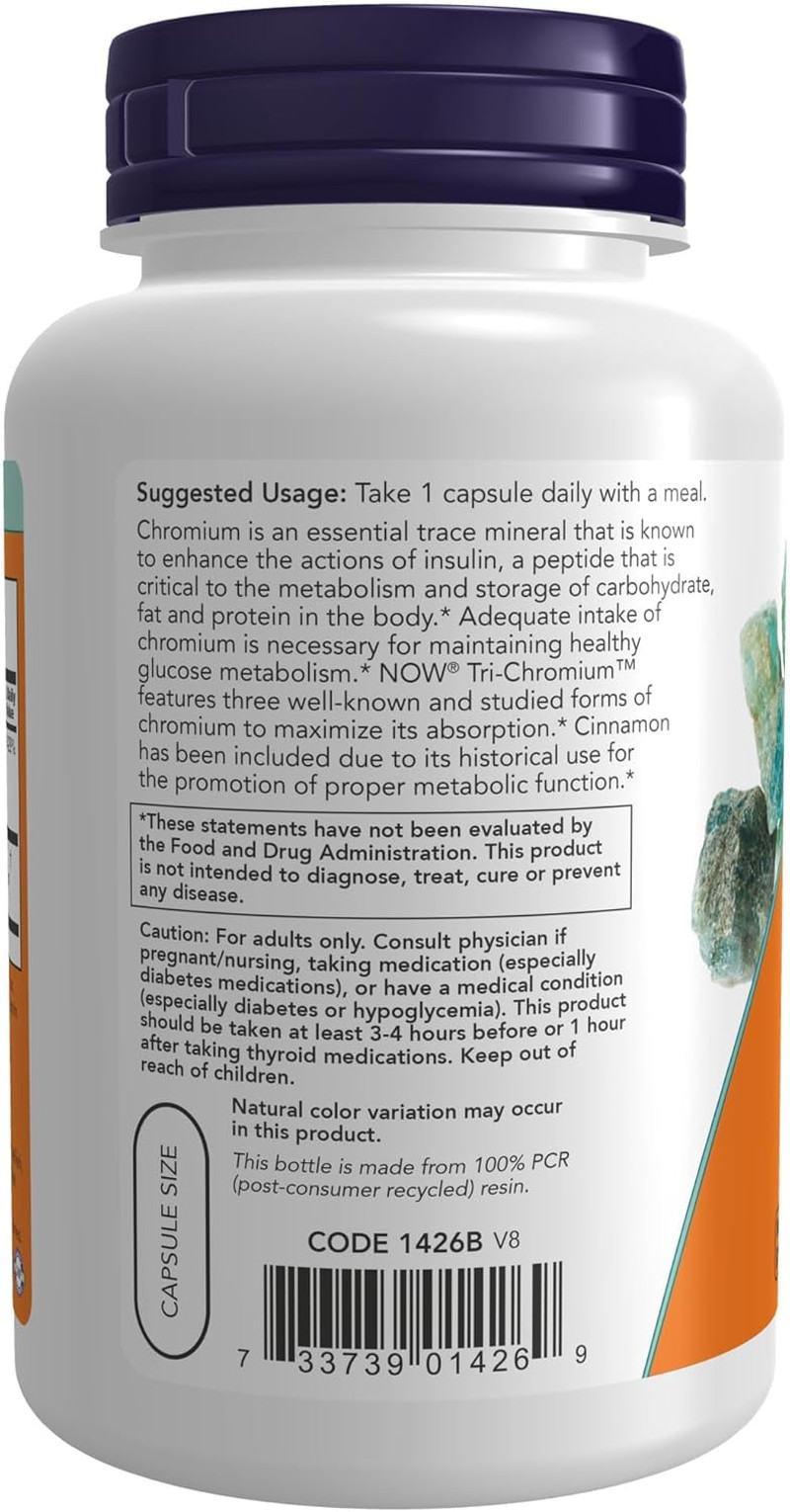 Supplements, Tri-Chromium™ 500 Mcg with Cinnamon, Insulin Co-Factor*, 180 Veg…