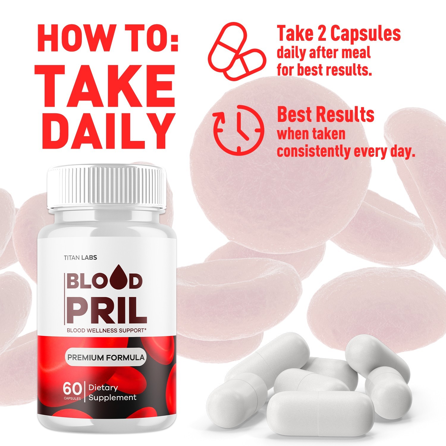 (3 Pack) Bloodpril Advanced Blood Health Support Formula Blood Pril 180 Capsules