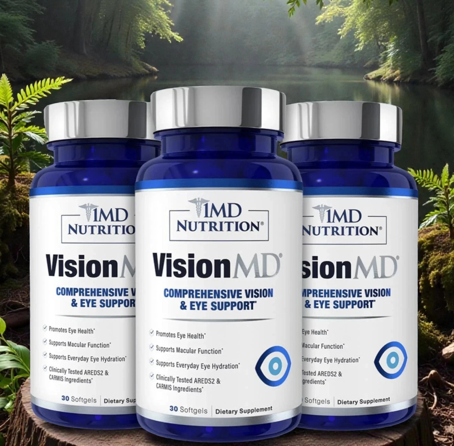3 Pack 1MD Nutrition Vision MD Eye Vitamin CARMIS Formula – 30 Softgels | USA P