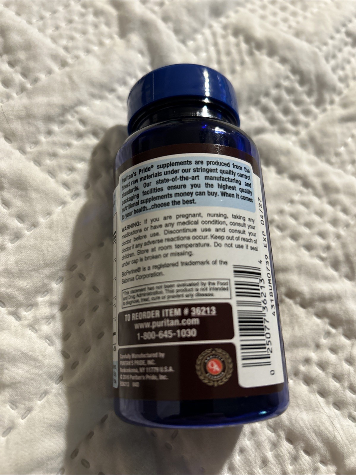 Puritan’s Pride Tart Cherry Turmeric Complex, Dietary Supplement, 60 Capsules