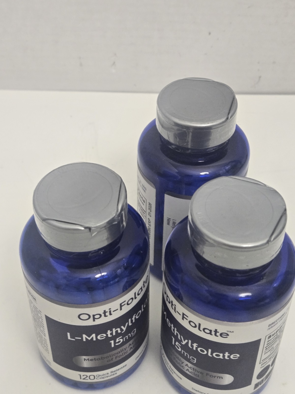 L Methylfolate 15mg 120 Capsules Opti-Folate Exp 1/28 SEALED x3 Lot