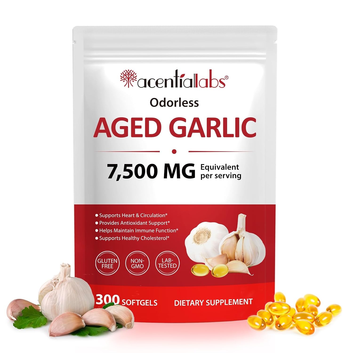 Aged Garlic Extract Capsules 7500mg Odorless Immun Support Supplements