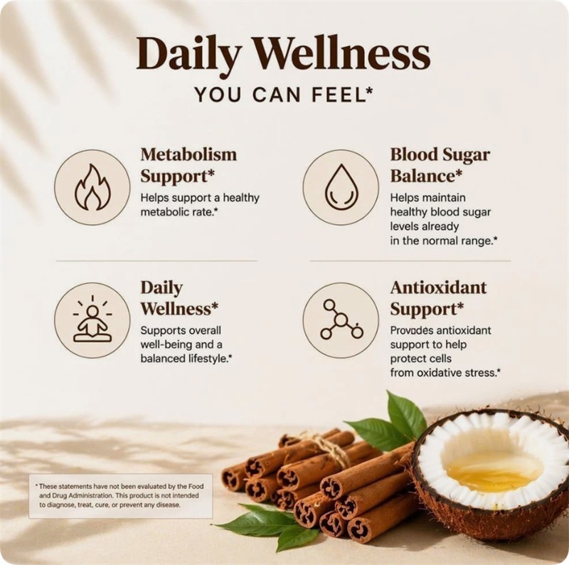 Metabolae Ceylon Cinnamon Capsules – 300 Softgels, Supports Metabolic Balance