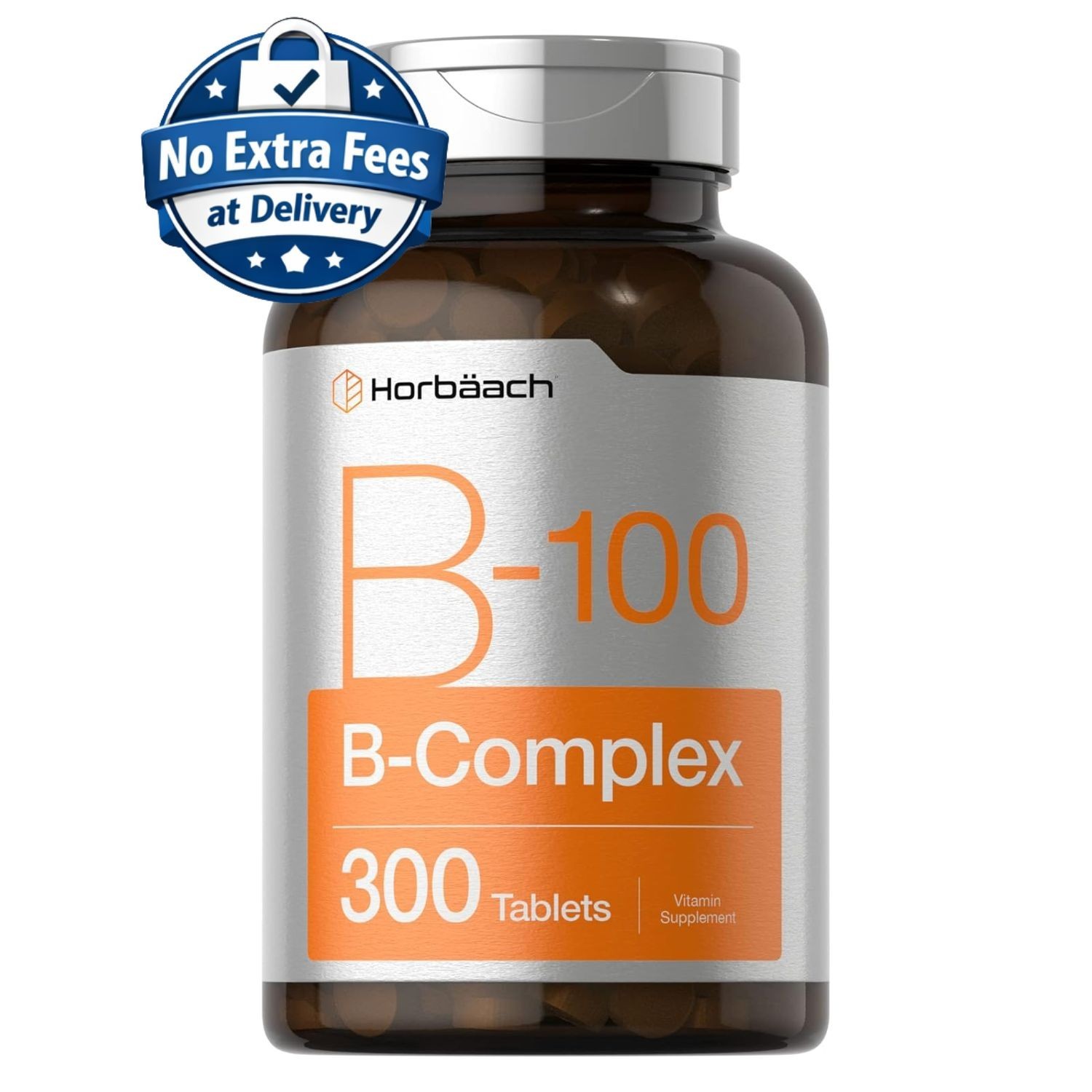 Complejo de Vitamina B 100 | Vitaminas B con Biotina | 300 Tabletas Sin OGM