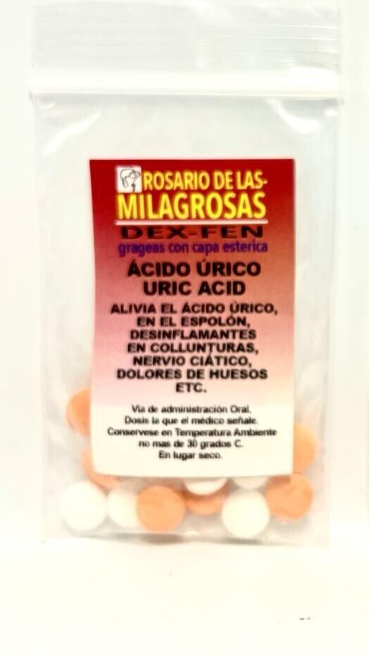 Rosario De La Milagrosa Grageas “Para Huesos, El Acido Urico & Nervio Ciatico”