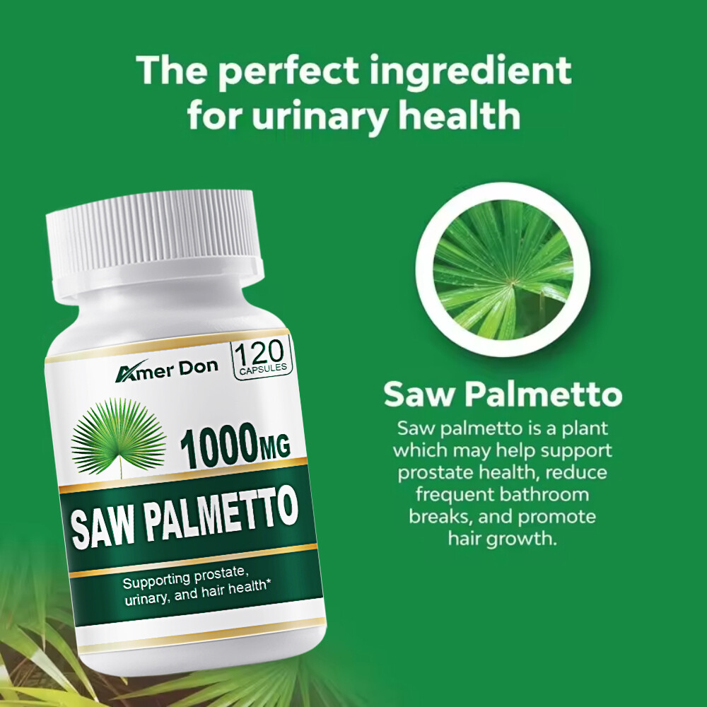 Saw Palmetto Capsules – Premium Prostate Health Support Supplement for Men 120Pc