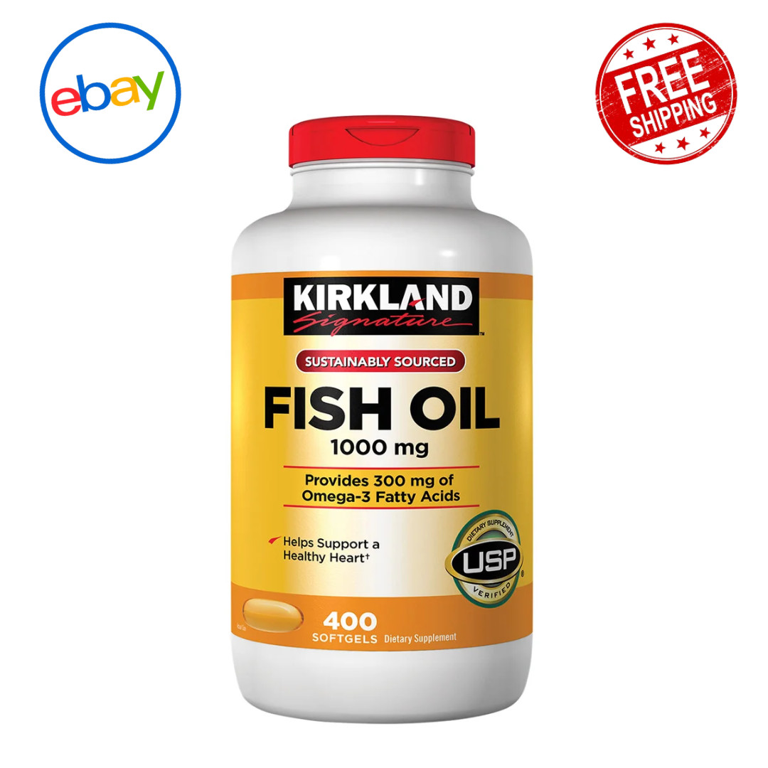 Kirkland Signature Fish Oil 1000 mg, 400 Softgels – Heart & Brain Support