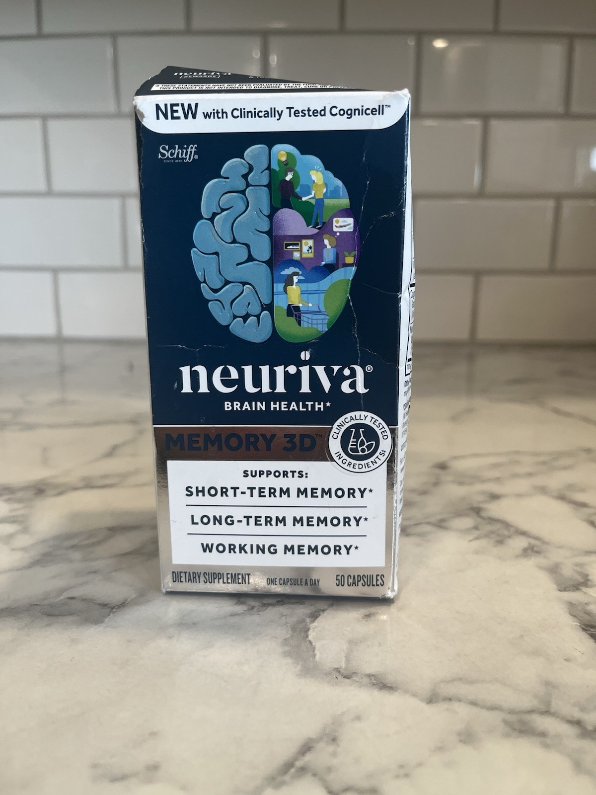 Neuriva Brain Health Memory 3D Supplement 50 Capsules Exp. 6/2027 Box Is Damaged