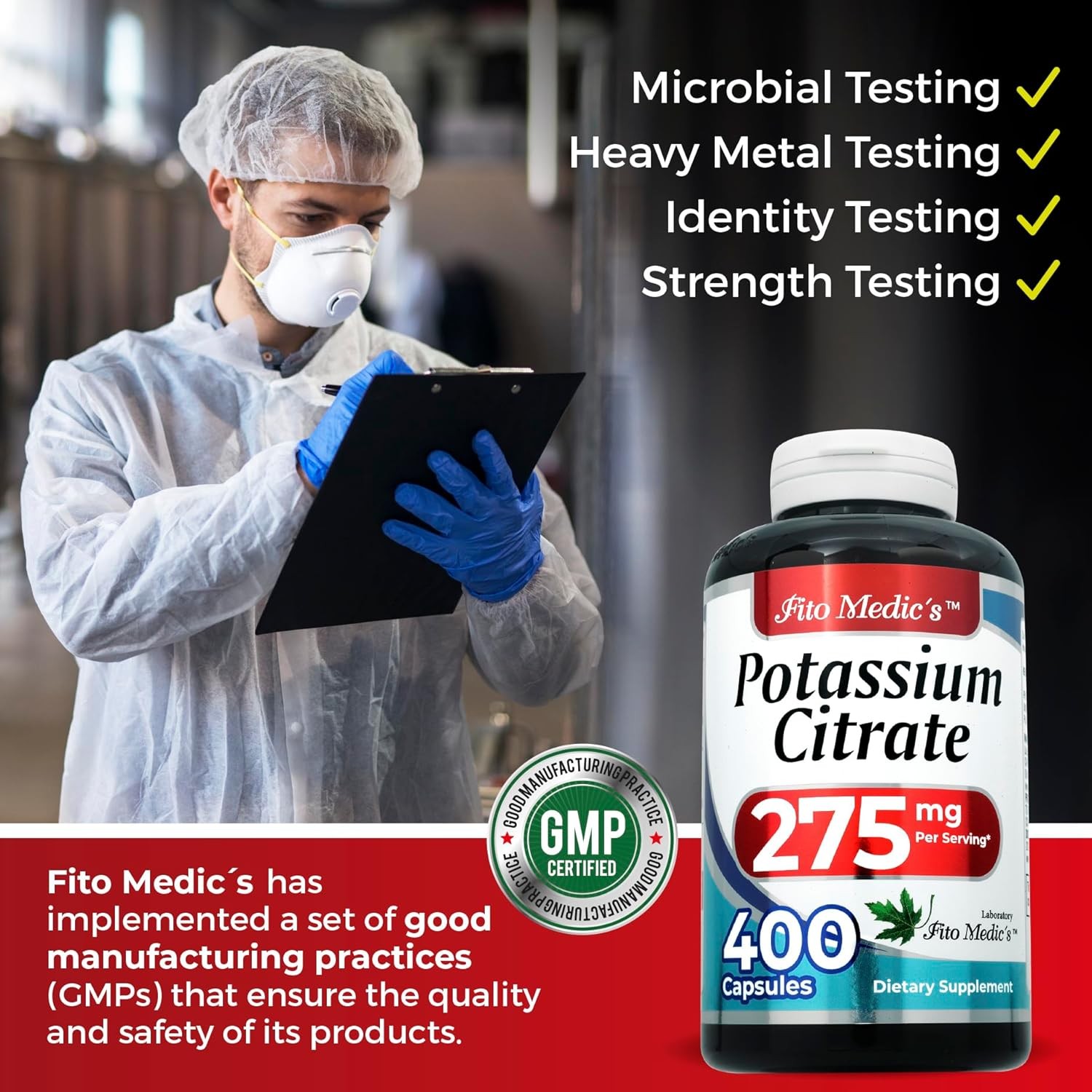 Lab | Potassium Citrate |400 Capsules |275 mg| 400 Count (Pack of 1)