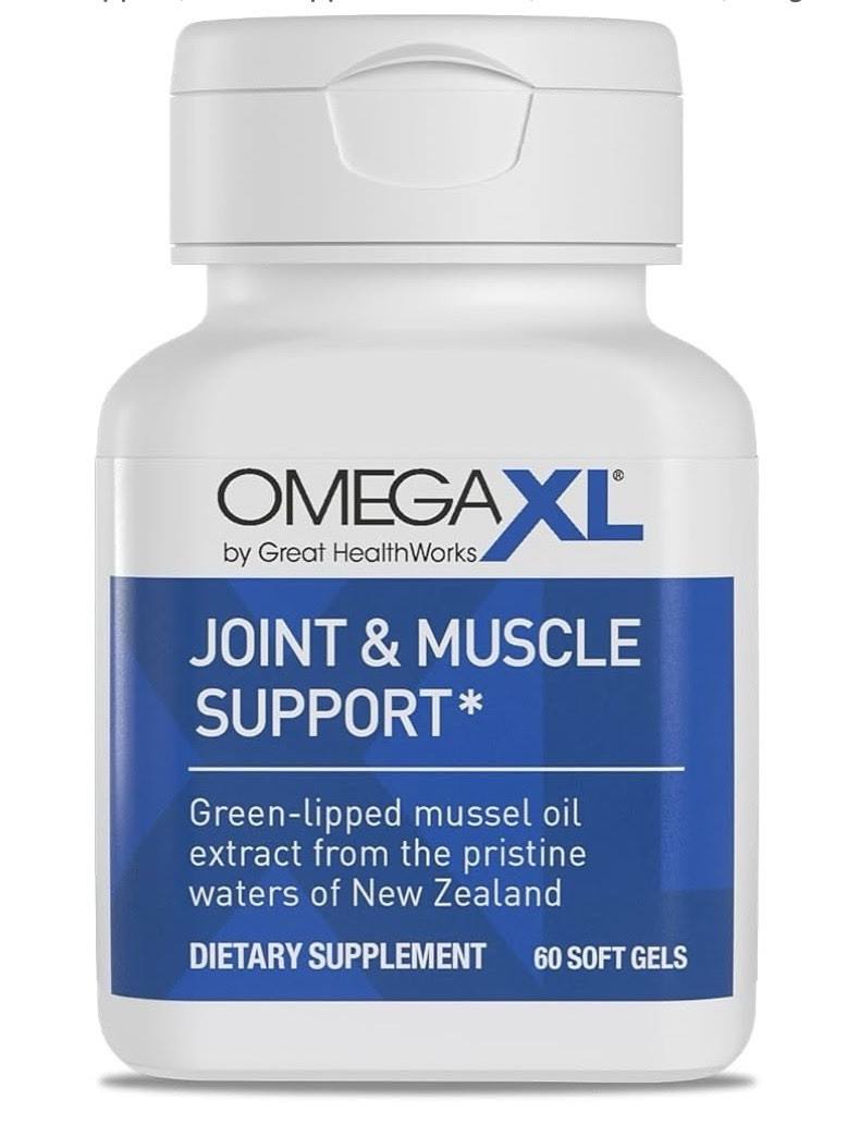 OMEGA XL JOINT & MUSCLE SUPPORT-GREEN LIPPED MUSSEL OIL, DRUG FREE, 60 SOFT GELS
