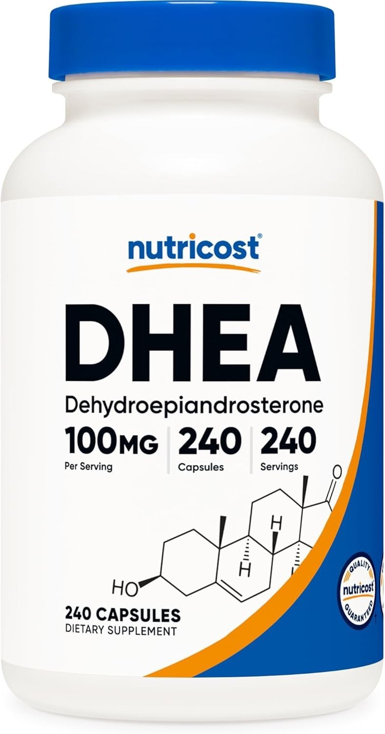 Nutricost DHEA 100mg, 240 Capsules – Gluten Free, Soy Free, Non-GMO, Supplement