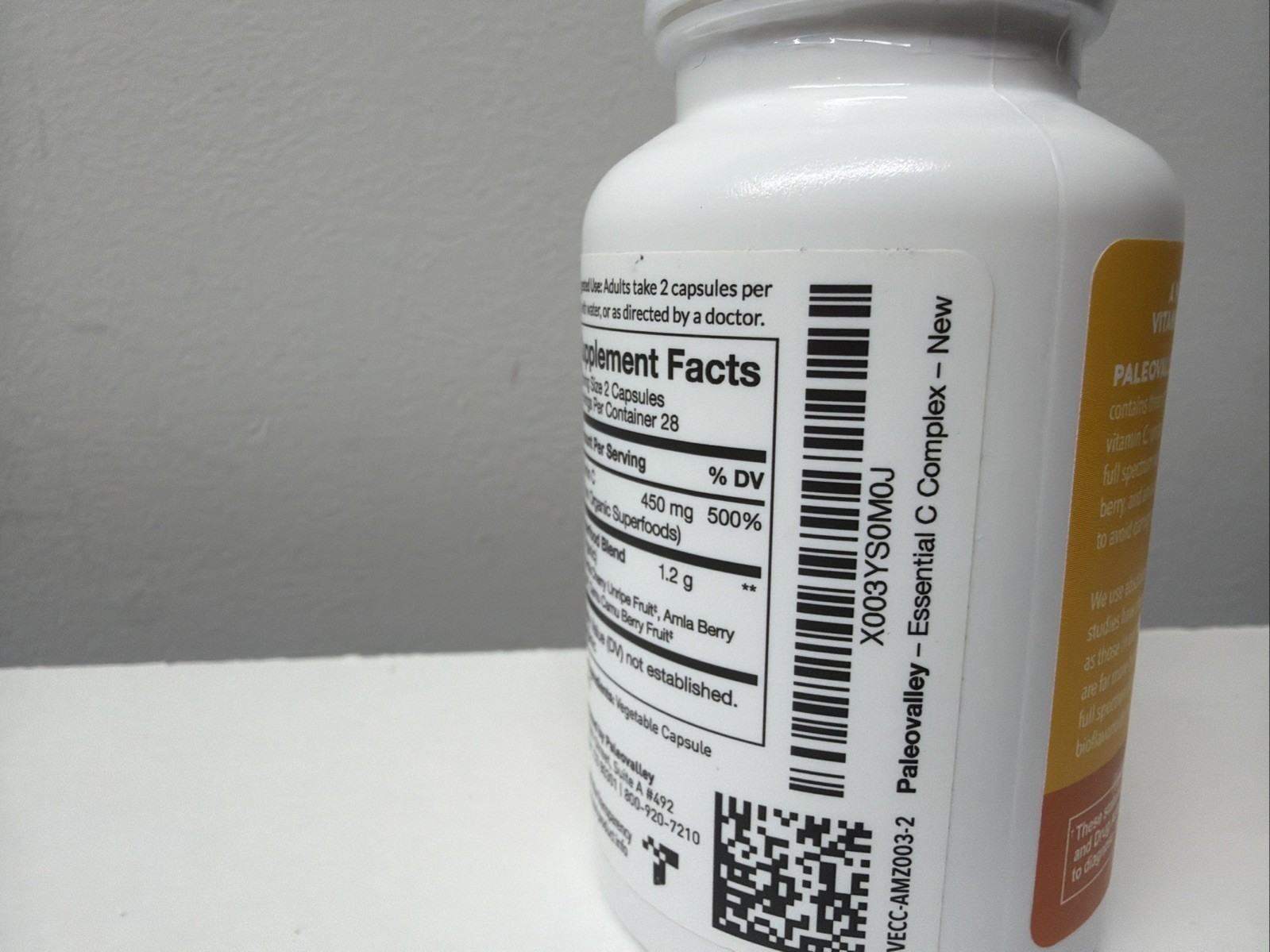 Paleovalley Essential C Complex – Vitamin C Supplement 56 Count 1 Bottle New