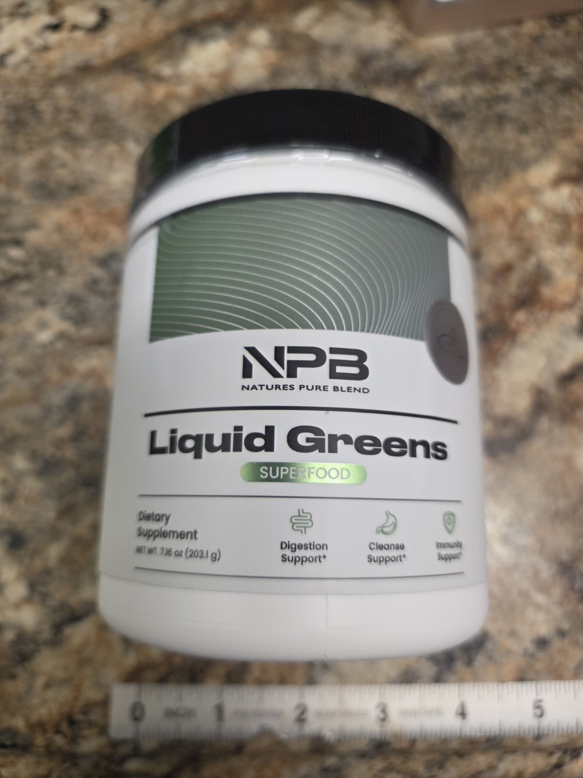 NPB Natures Pure Blend Liquid GREENS SUPERFOOD Dietary Supplement New wt.7.16oz