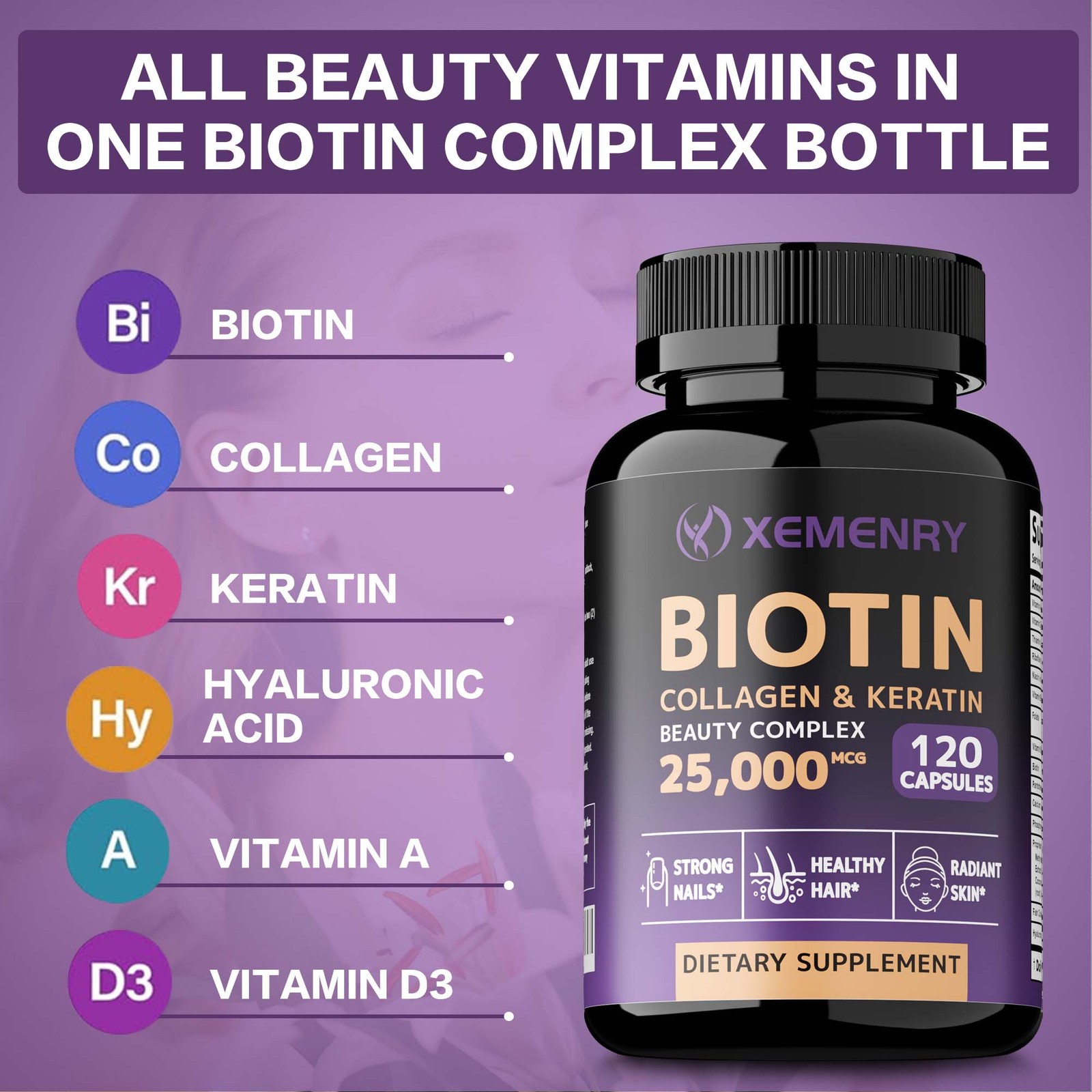Biotin Collagen & Keratin – Anti-Aging, Support Skin Health, Prevents Hair Loss