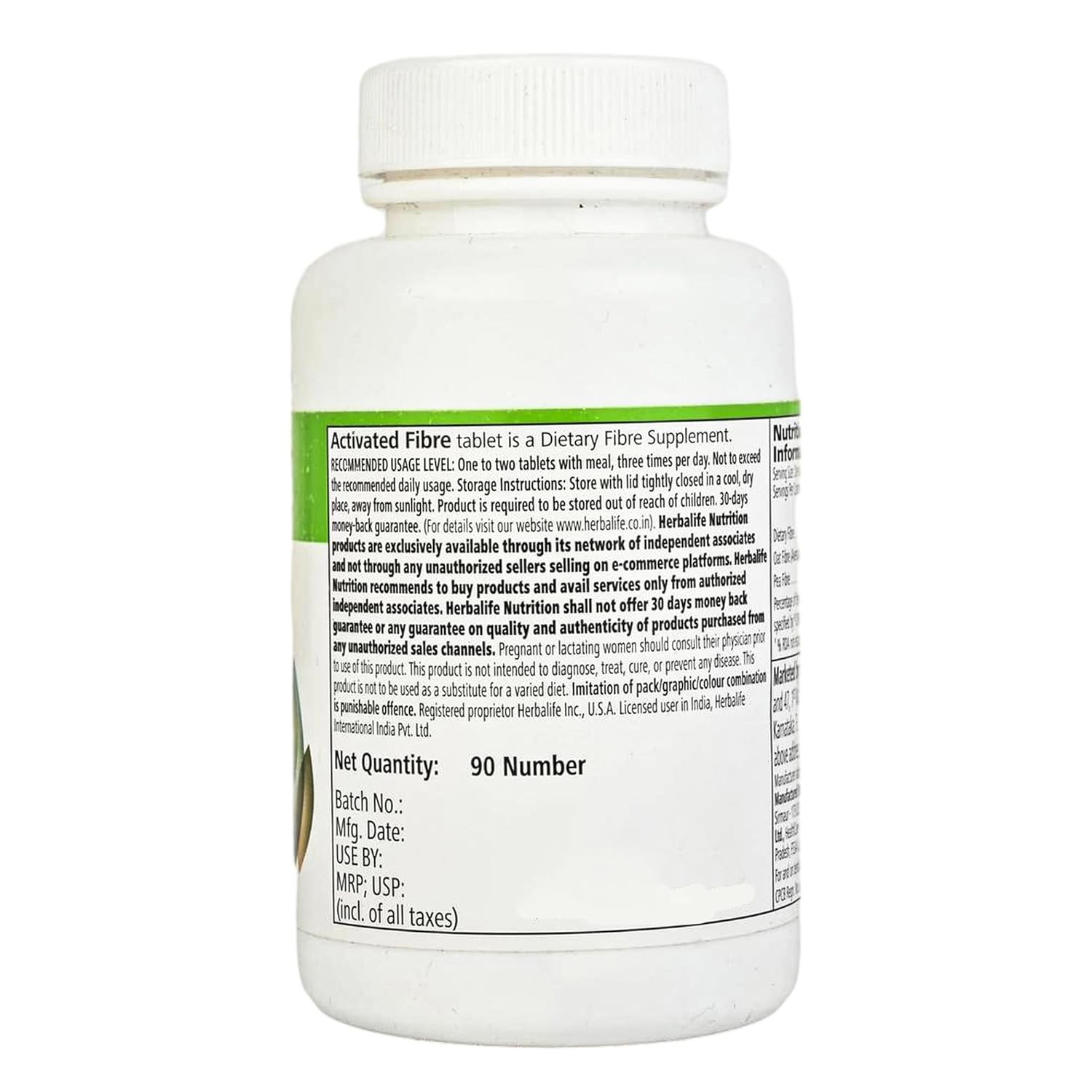 Herbalife Activated Fibre 90 Tablets Support Digestive Health Free SHIP