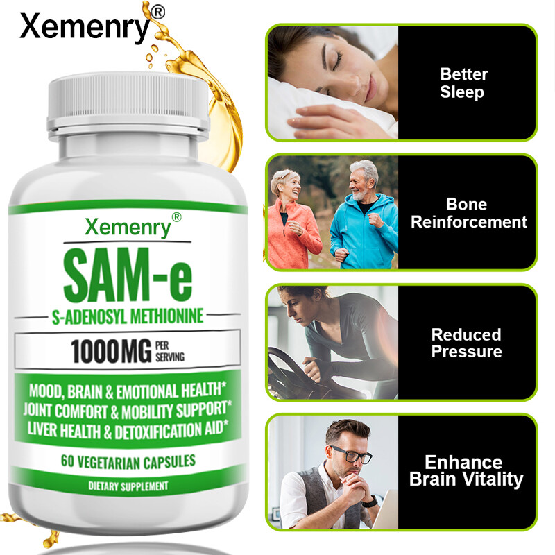 SAM-E Capsules 1000mg – Supports Liver Health, Clean and Detox, and Brain Health
