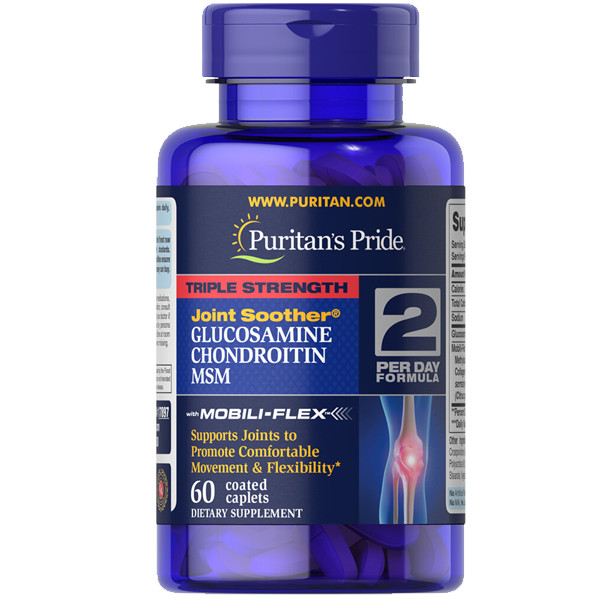 Puritan’s Pride Triple Strength 1500mg Glucosamine Chondroitin & MSM 60 USA