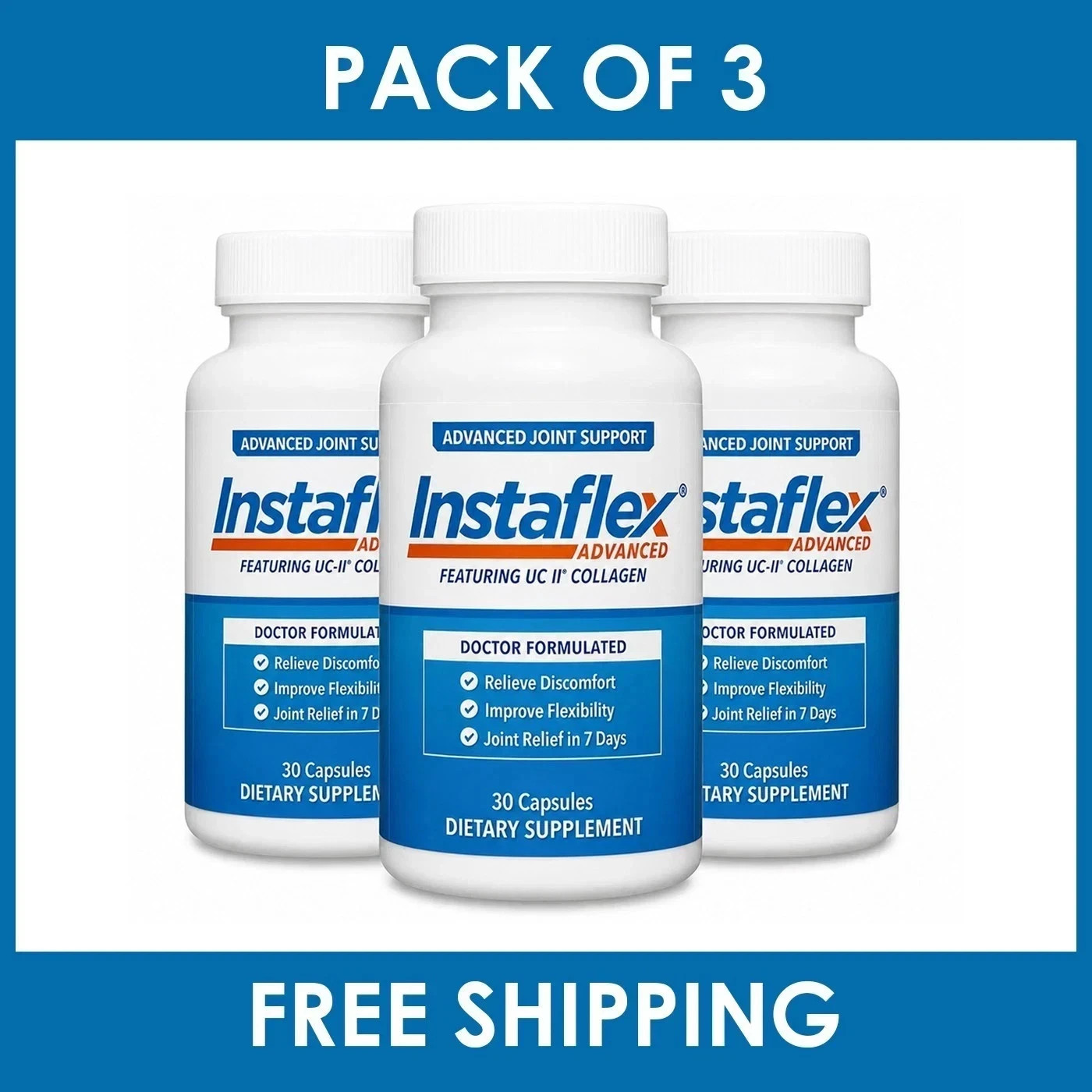 Pack of 3 – Instaflex Advanced Joint Support Doctor Formulated – 90 Capsules