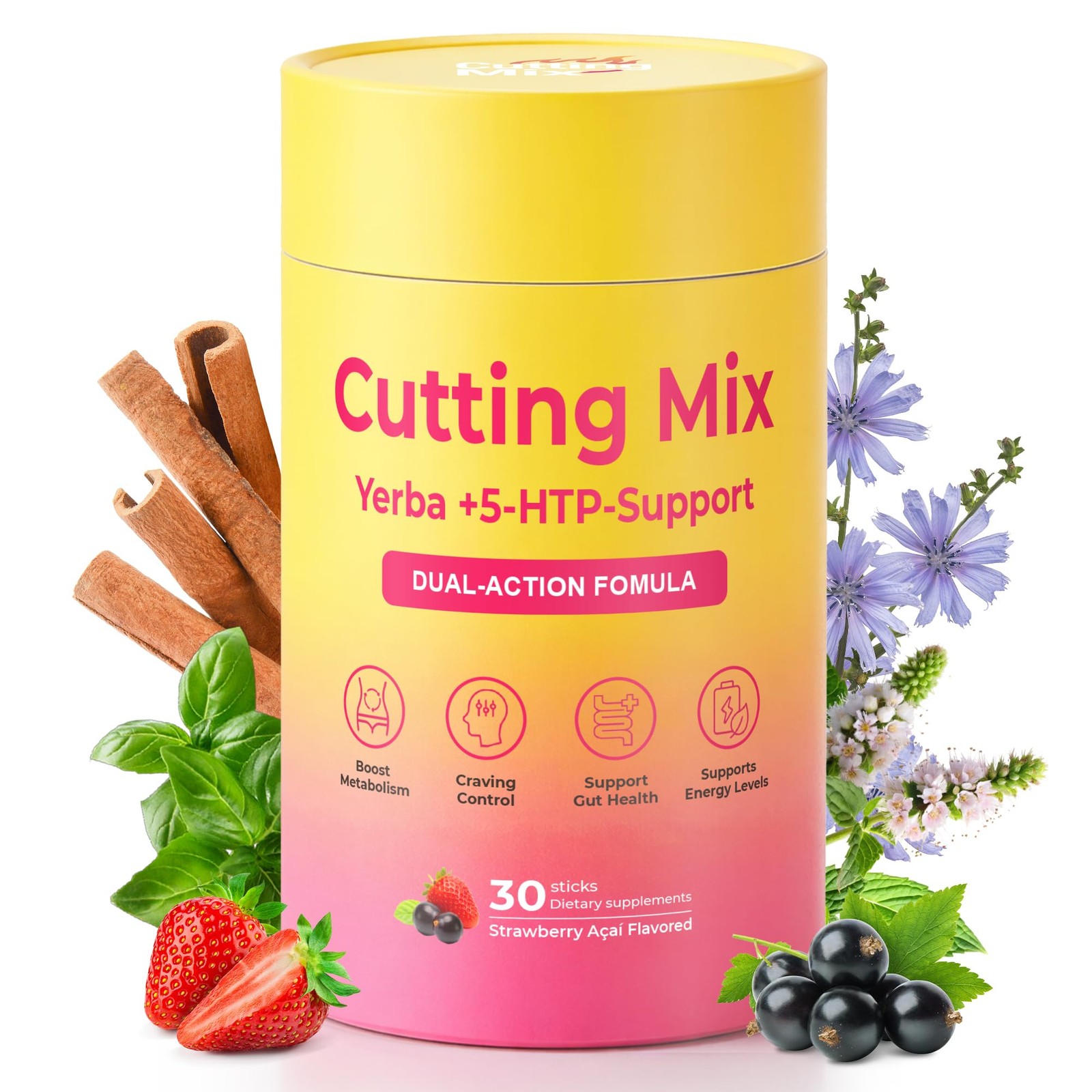 Cutting Mix Drink 30 Sticks – Berberine, Chromium, FOS, Yerba Mate – Satiety