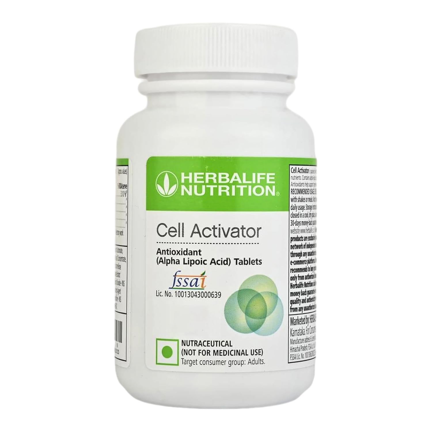 Herballife Cell Activator White pack 60 Tabs Pure Herbal Exp 2027