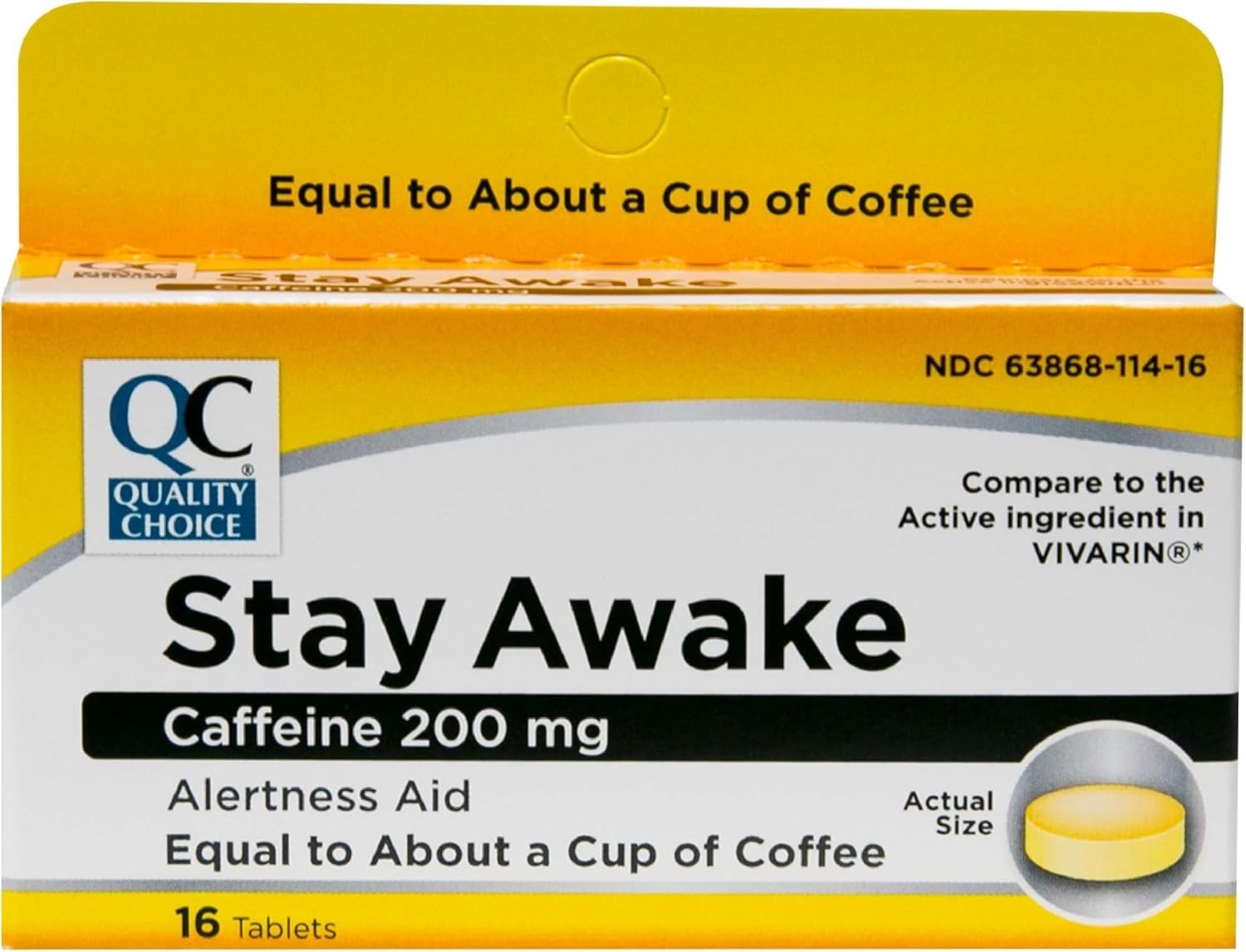 Compact 16 Count Caffeine Tablets – Fast-Acting 200mg for Alertness on the Go