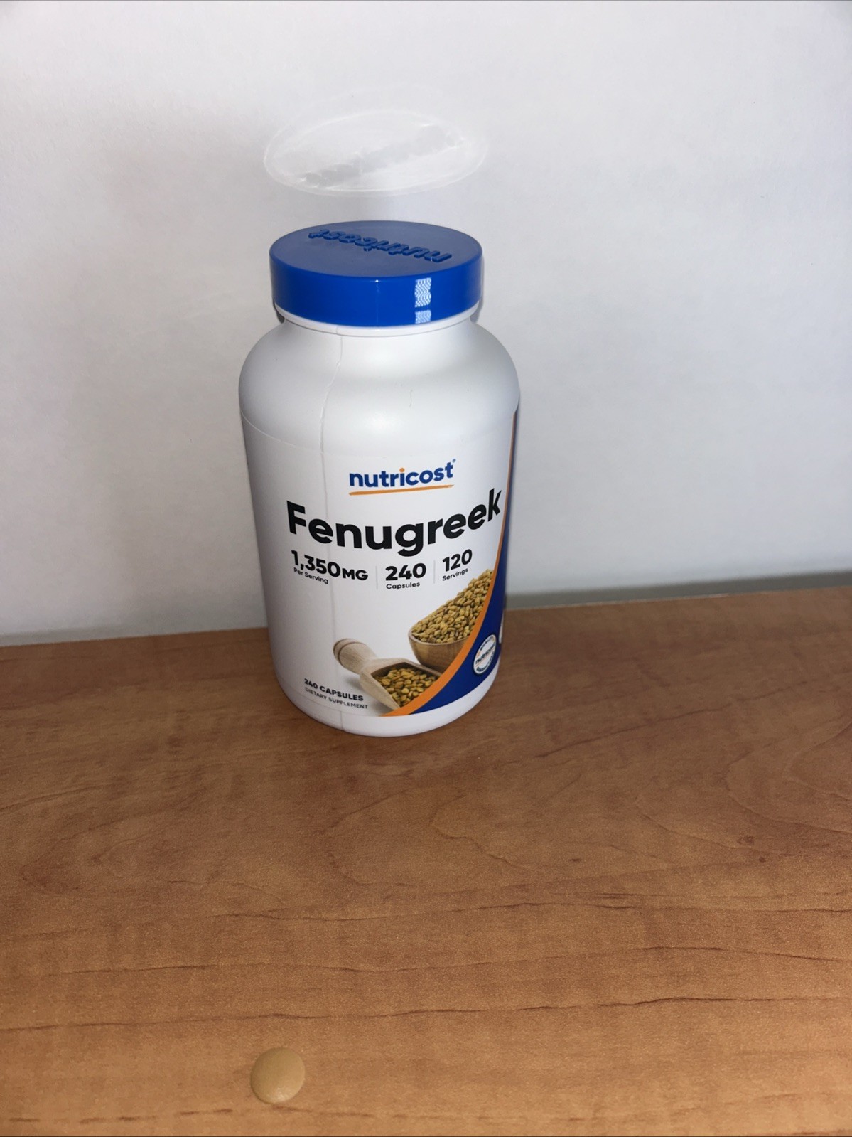 Nutricost Fenugreek Seed 1350Mg 240 Capsules – Gluten Free, Non-Gmo