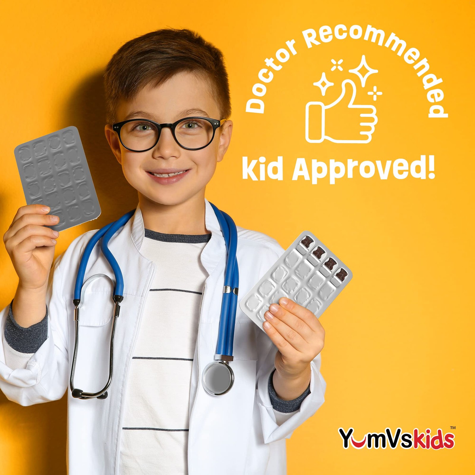 Kids Chewable Multivitamins – 60 Count Chocolate Bears with 16 Vitamins &
