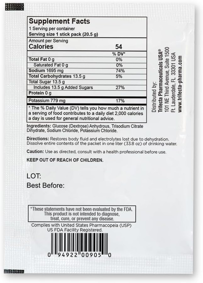 Rehydration Electrolyte Powder – Oral Rehydration Salts – Supports Dehydration f