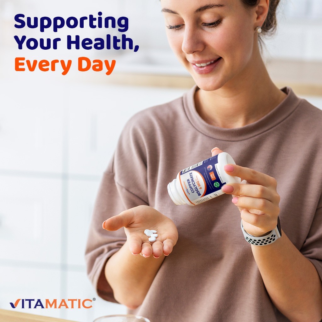 Vitamatic Copper Bisglycinate 6 mg – 240 Tablets