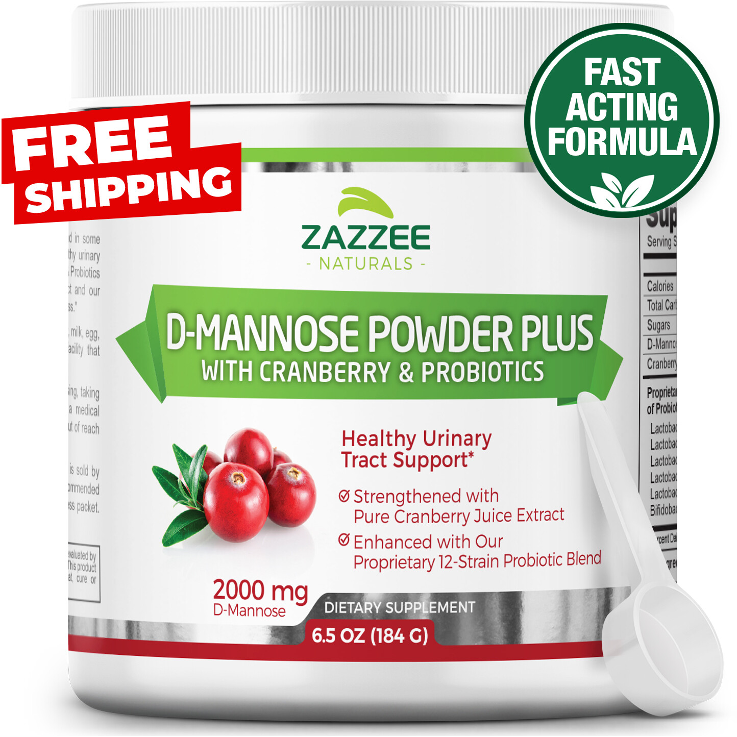 D-Mannose Powder FREE Scoop UTI Relief Probiotics Urinary Tract Natural USA