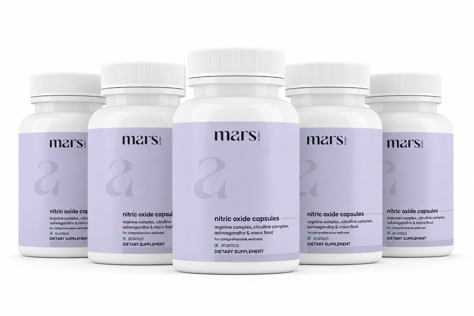 Mars Nitric Oxide Boost Support Capsules 60ct FS | Free ship | Pack of 5