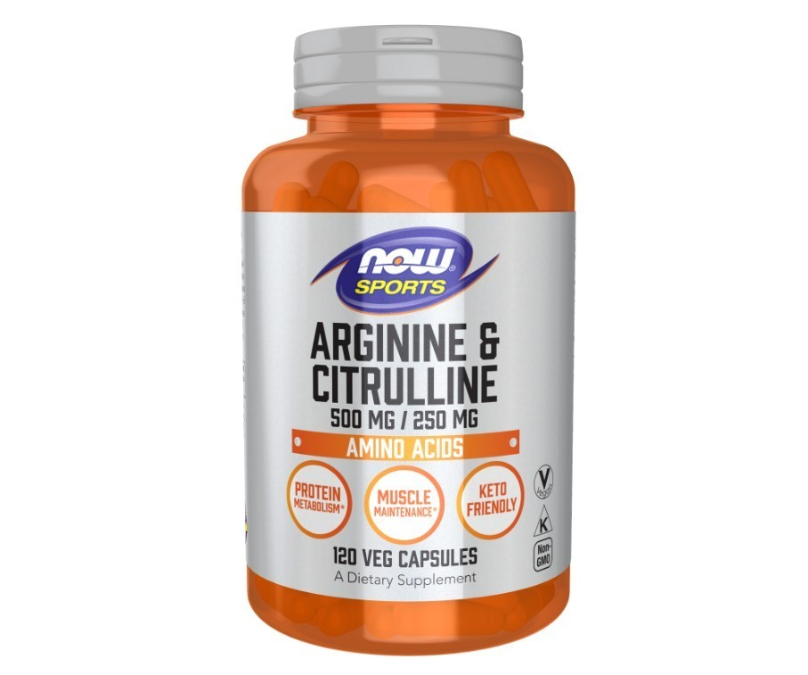 Now Foods Arginine & Citrulline 500/250 120 Caps Maintain Muscle