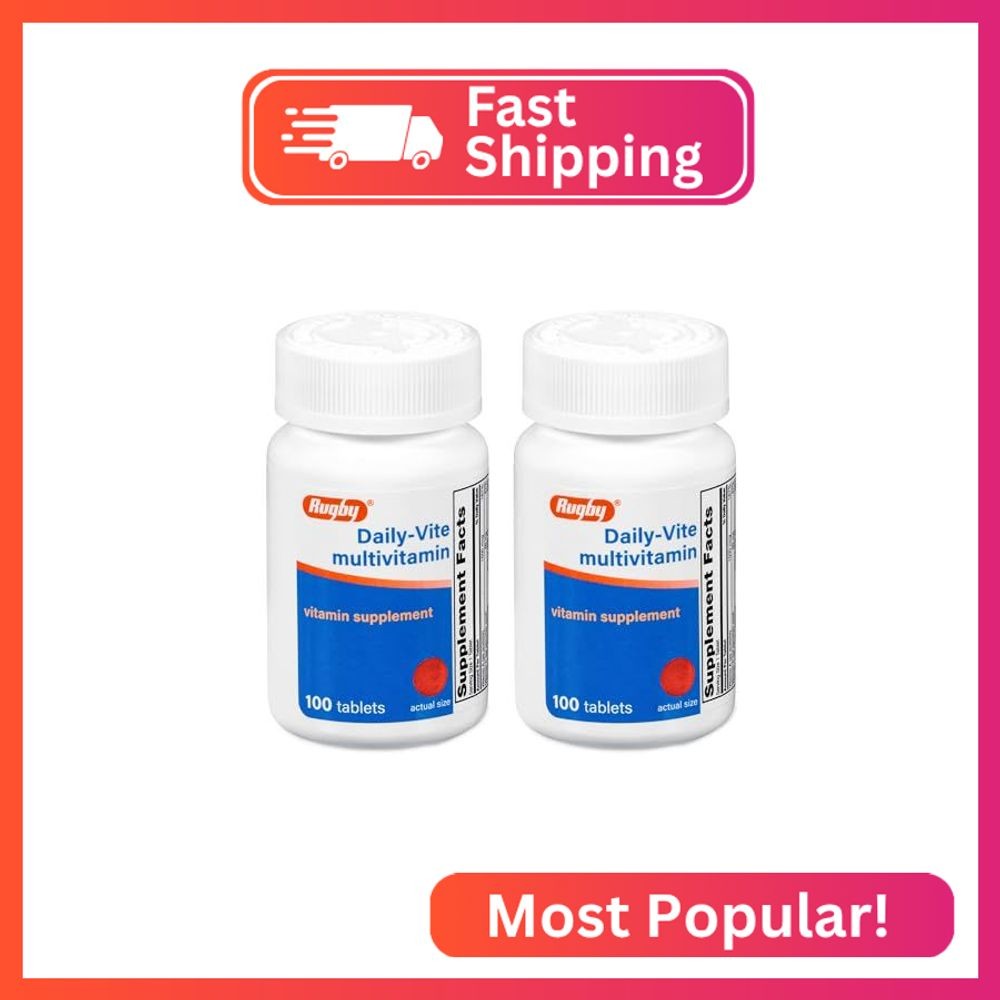 Rugby Daily-Vite Multivitamin – Daily Vitamin Supplement – 100 Tablets (2 Pack)