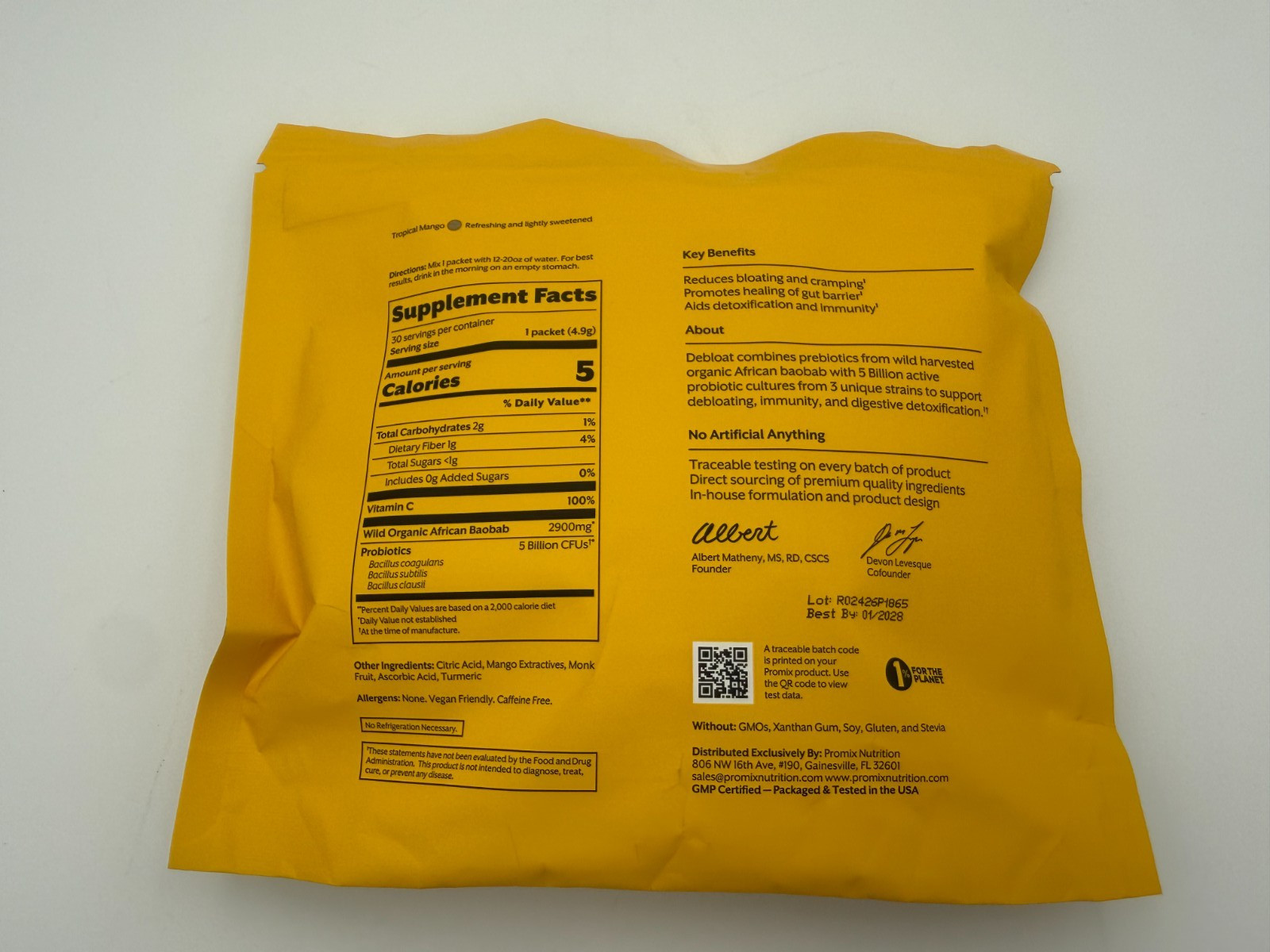Promix Supplement Bundle: Debloat Pre/Probiotics Tropical Mango & Raw Greens + B