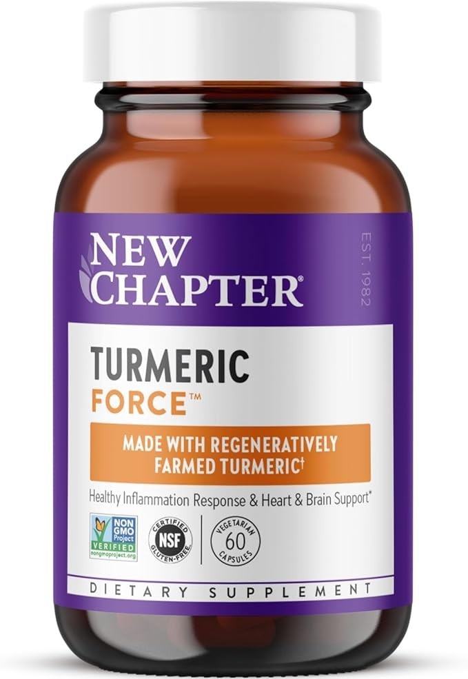 New Chapter Turmeric Force Heart & Brain Support 60 Capsules Exp. 02/2028+