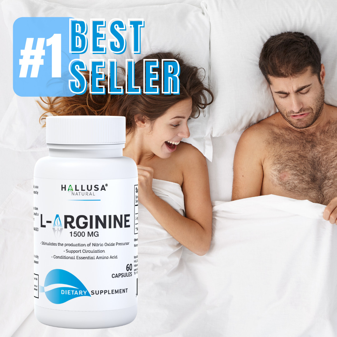 L- ARGININE – Muscle Support – Improves Blood Flow Better Erection – 60 Cap