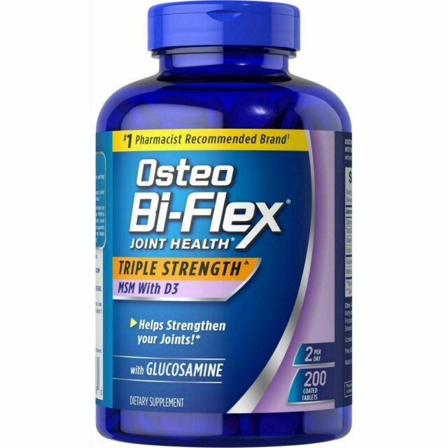 200 Tablets SEALED OSTEO BI-FLEX Triple Strength Glucosamine MSM D3 EXP 5/2027+