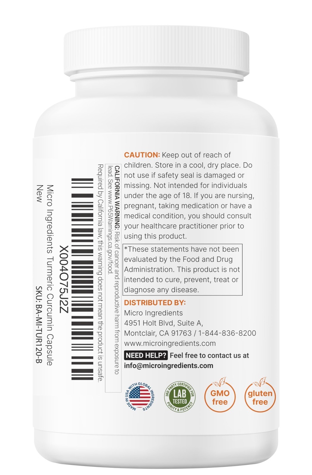 Pure Turmeric Curcumin 1000mg 120 Veggie Caps 95% Curcuminoids Black Pepper