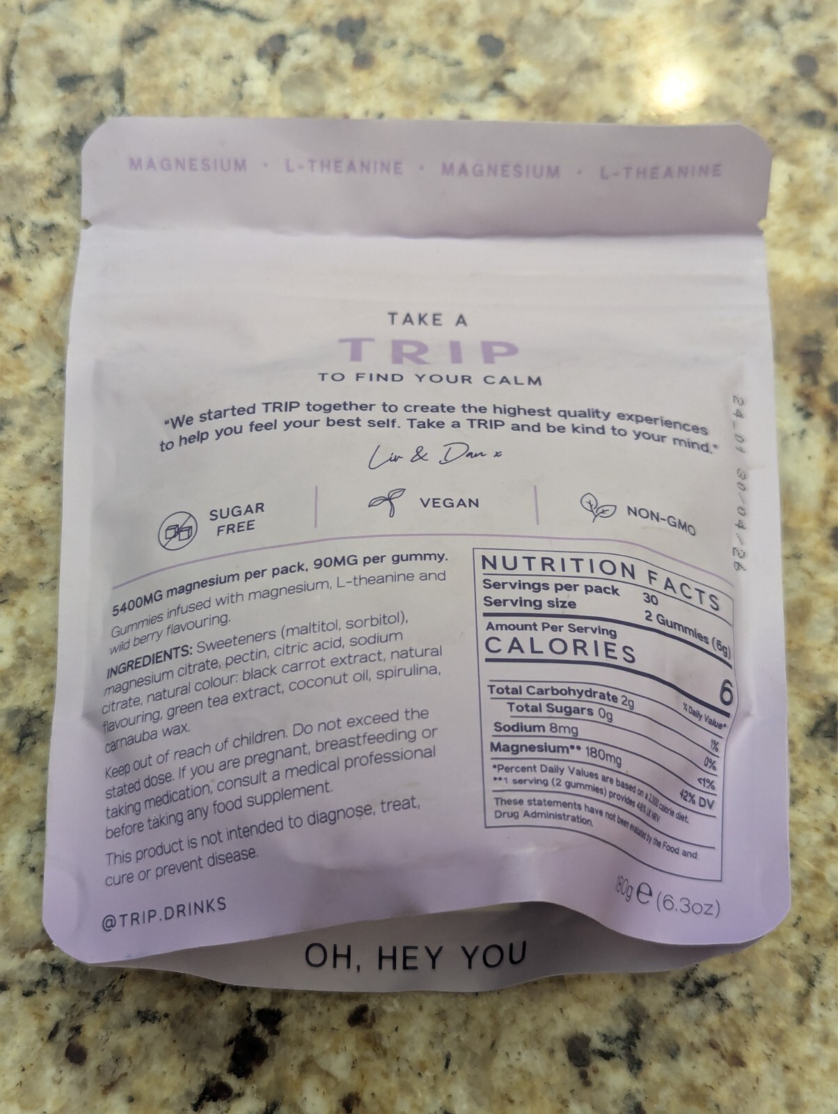 Trip Mindful Blend Magnesium Gummies Wild Berry 60 count exp: 03/2026