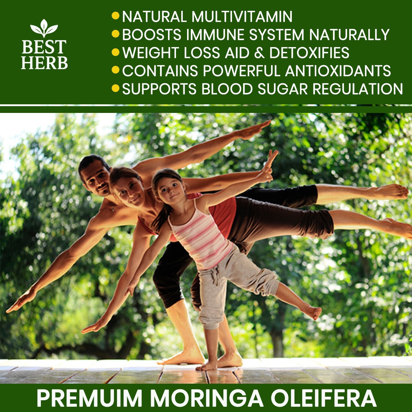 180 PILLS ORGANIC MORINGA LEAF PURE EXTRACT 10,000mg MULTIVITAMIN IMMUNE BOOSTER