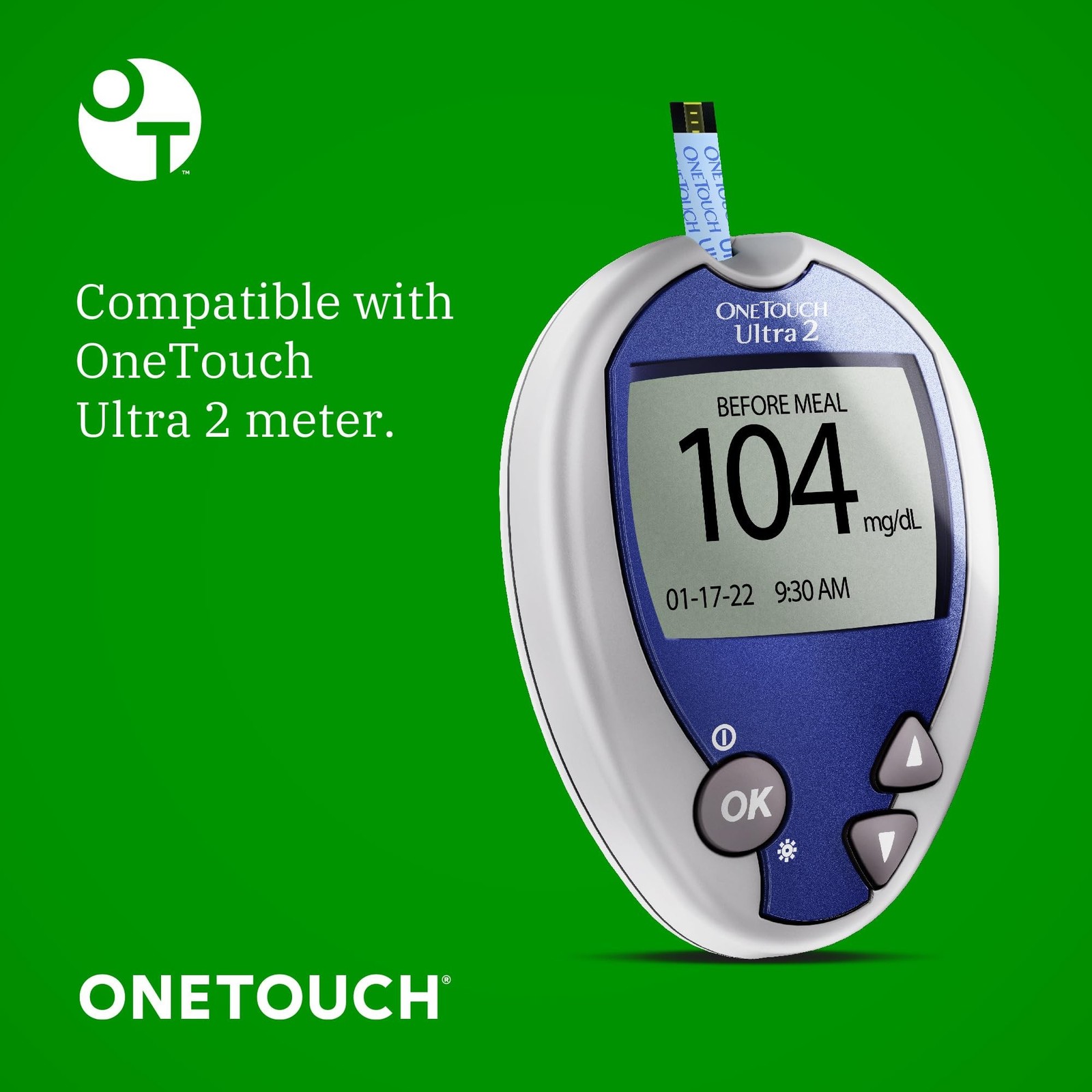 OneTouch Ultra Test Strips, 120 Count 60 Count (Pack of 2)
