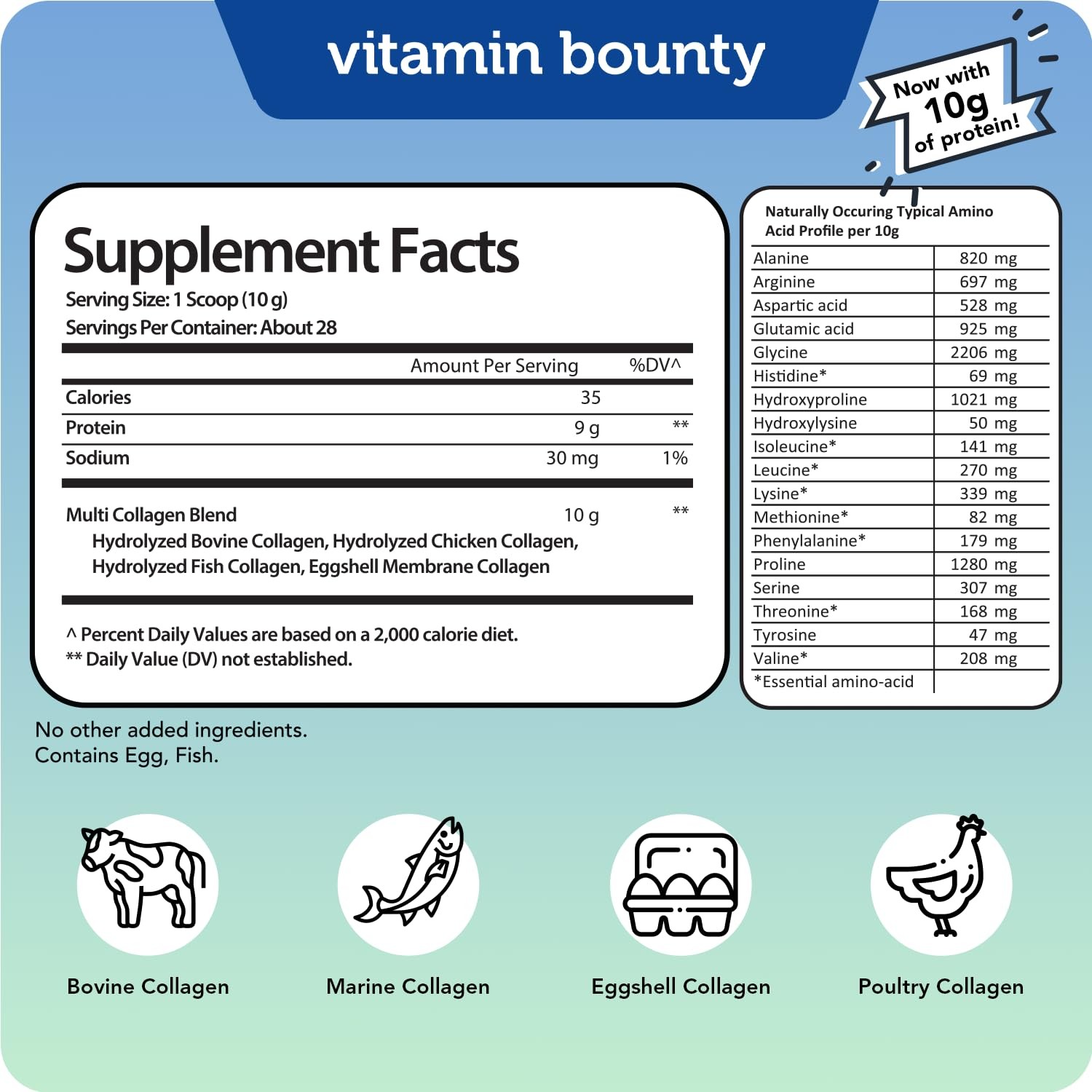 Vitamin Bounty Multi Collagen Complex – Hydrolyzed 8.25 Ounce (Pack of 1)