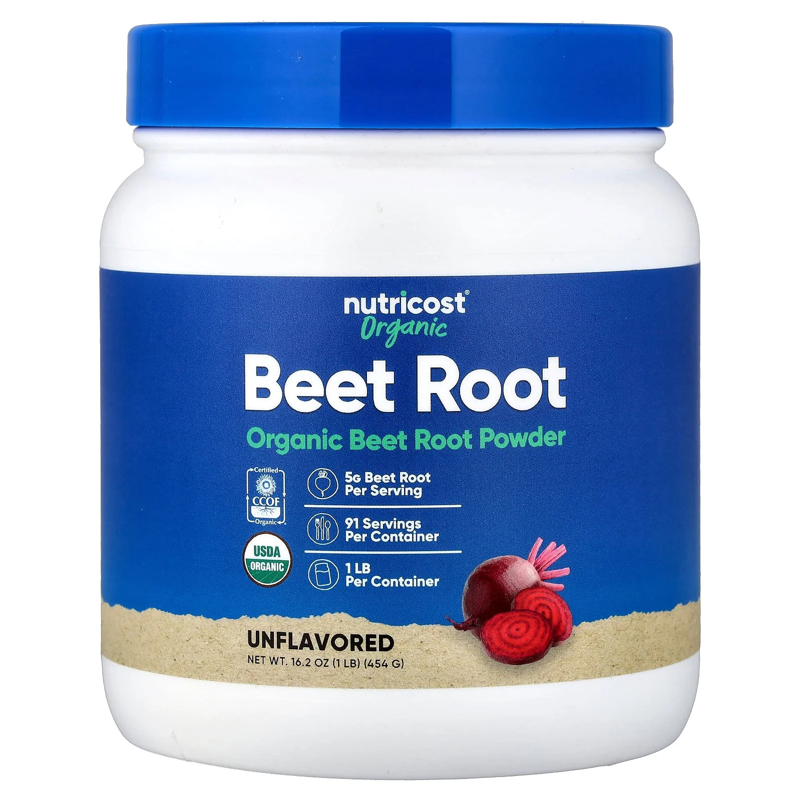 2 X Nutricost, Organic Beet Root Powder, Unflavored, 16 oz (454 g)