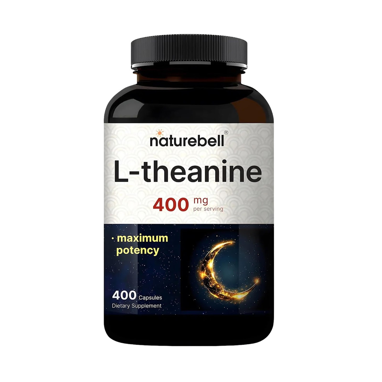 NatureBell L-Theanine Supplement – 400 Capsules – 400mg 400 Count (Pack of 1)