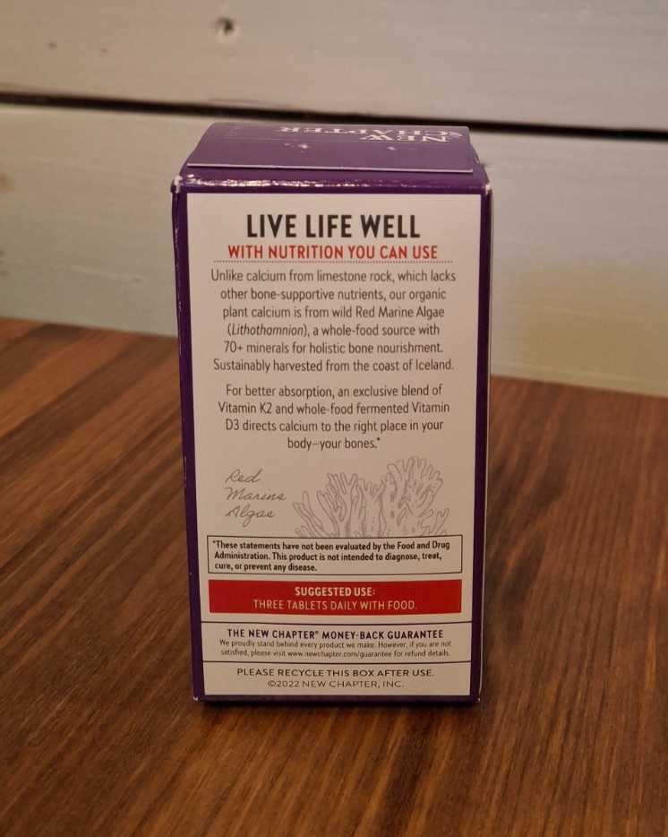 New Chapter plant calcium bone strength vitamins