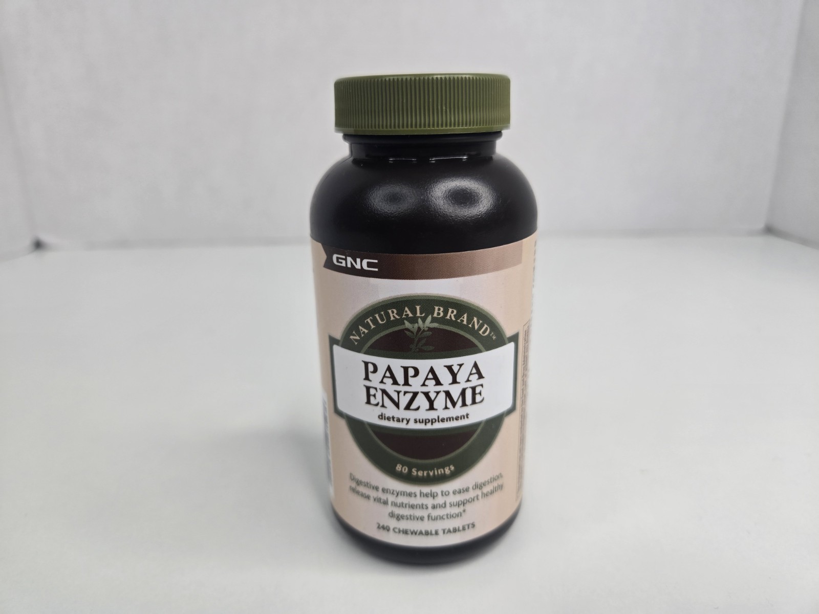 GNC Papaya Enzyme Digestive Supplement 240 Chewable Tablets Expires 08/2026