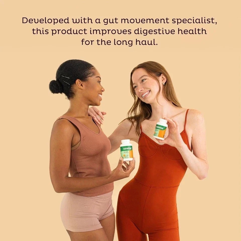 1-3Bottle Emma Gut Health Supplement 60 Capsules for Bloating Relief & Leaky Gut